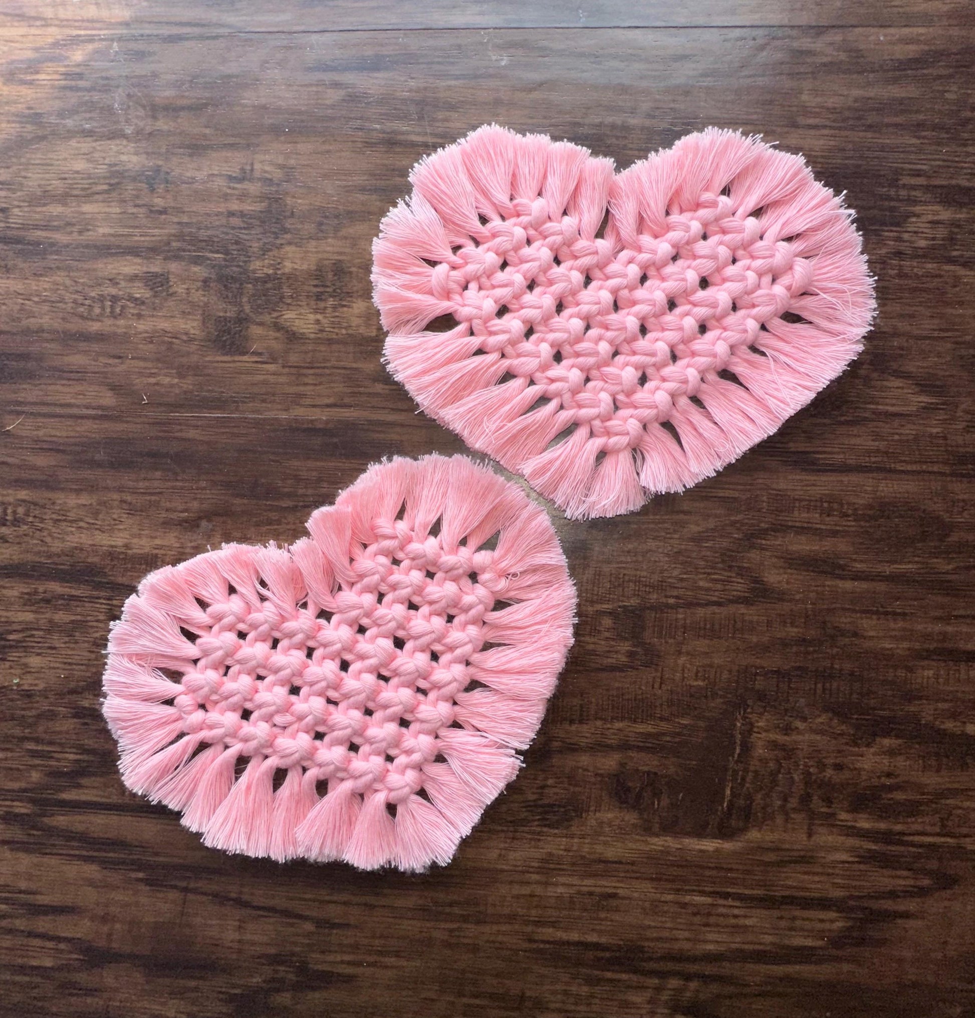 Macrame Heart Coaster