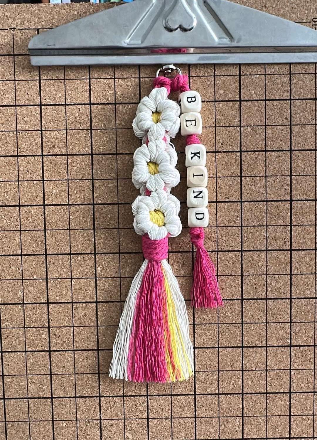 Macrame Flower Key Chain