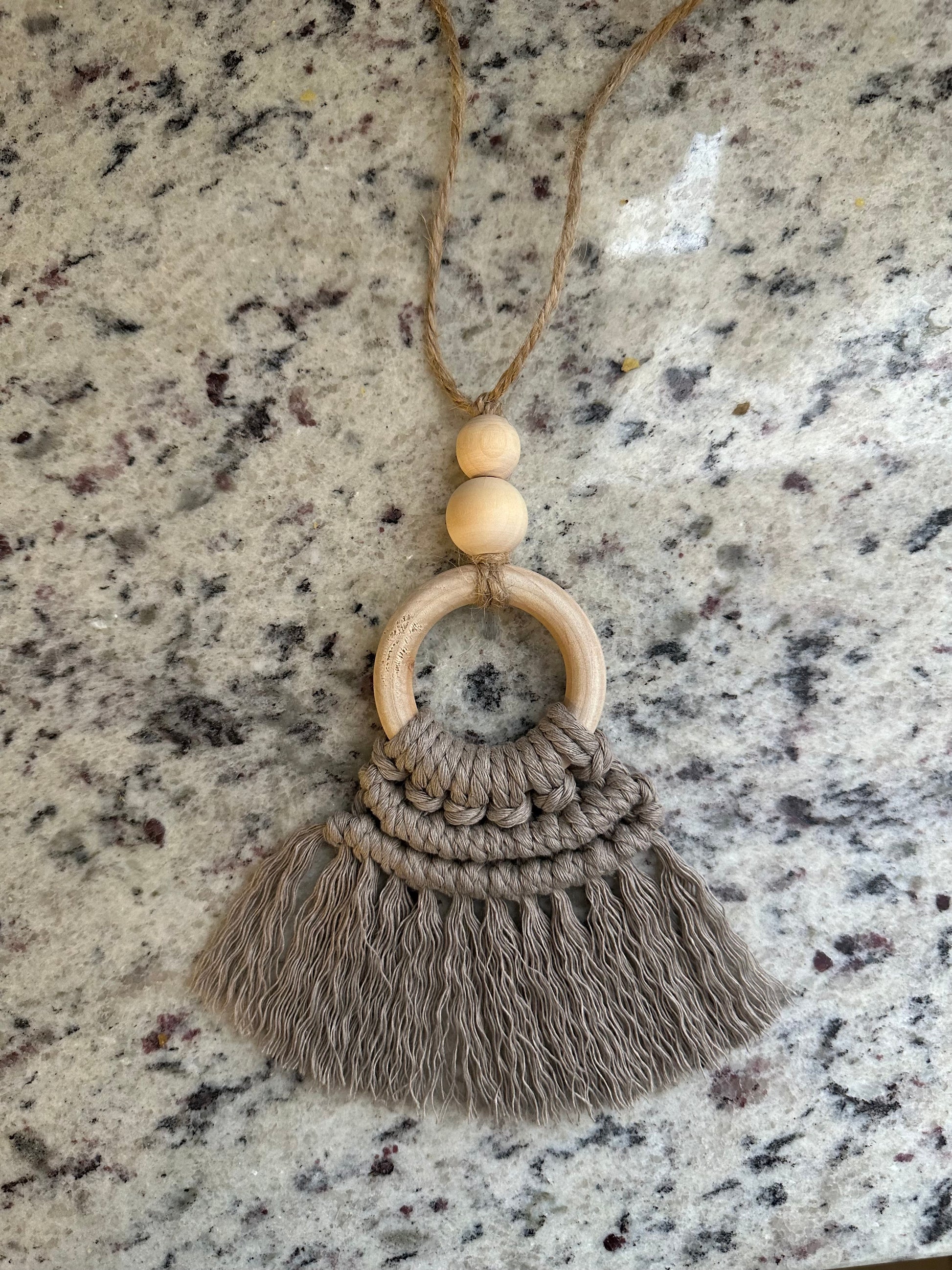 Macrame Car Charm