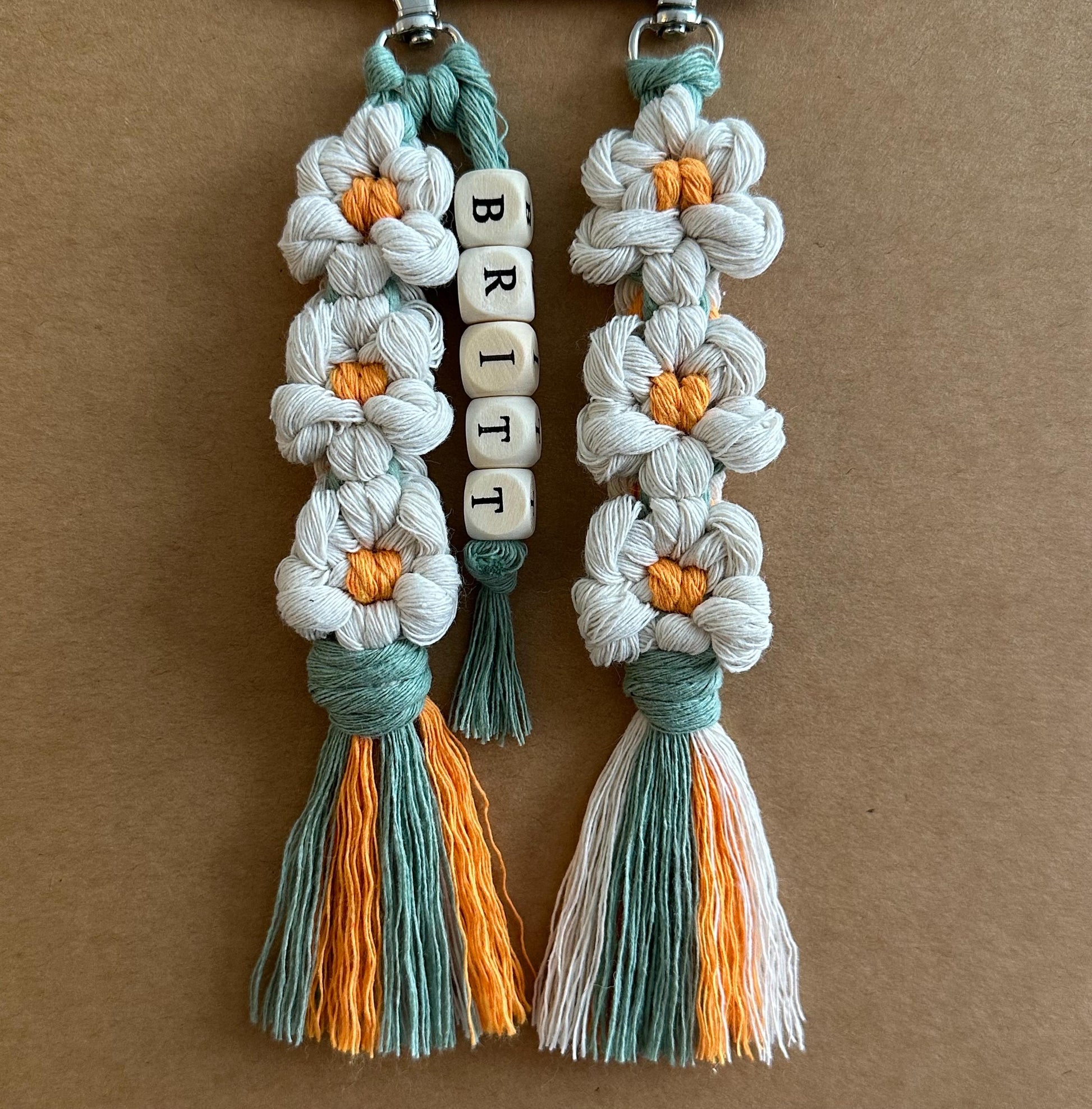 Macrame Flower Key Chain
