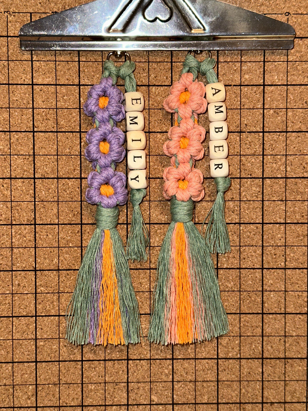 Macrame Flower Key Chain