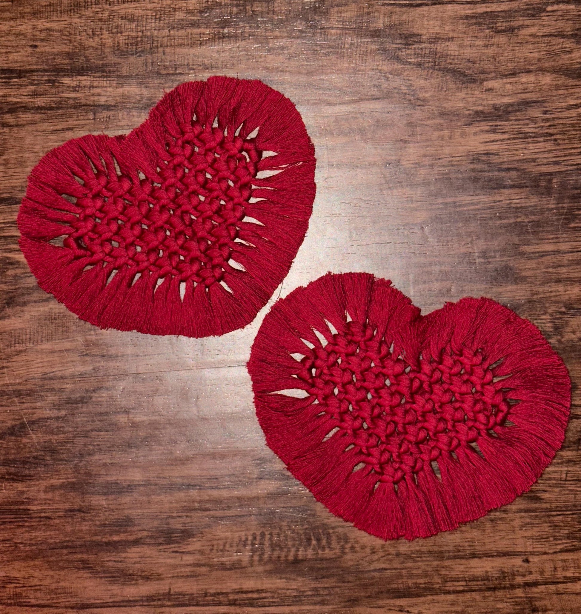 Macrame Heart Coaster
